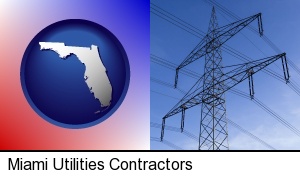 electrical utility transmission towers in Miami, FL