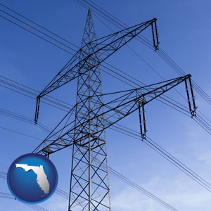 electrical utility transmission towers - with Florida icon
